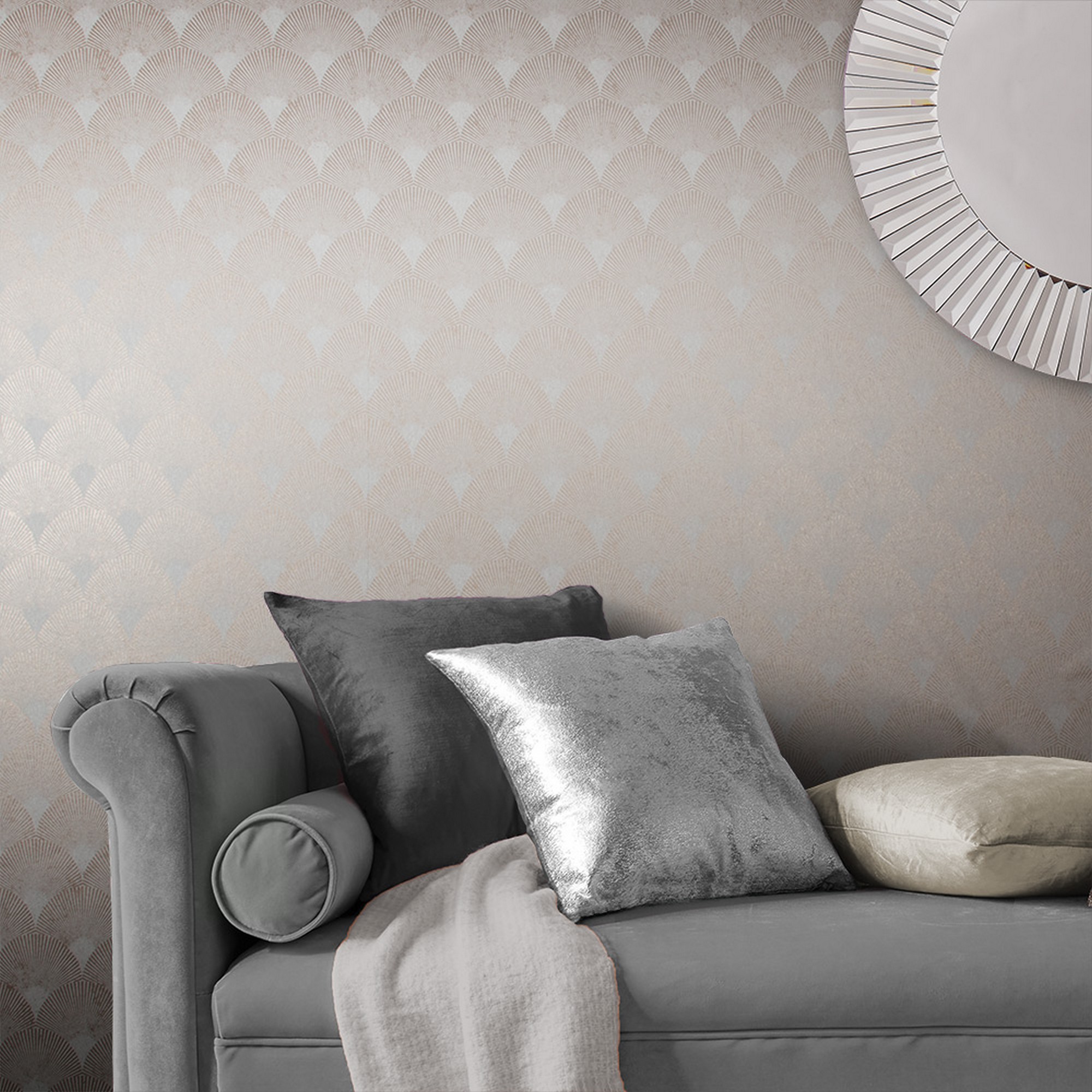 Fan Wallpaper 104302 By Graham Brown In Rose Gold